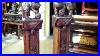 Pair Vintage Wood Fu Dog Table Lamps S1076m