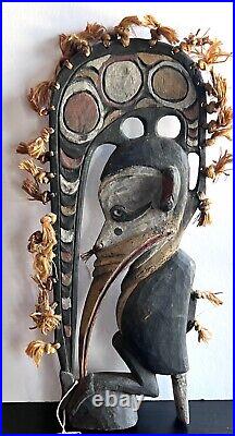 Papua New Guinea YAMOK Carved Hornbill KOKOMO Bird Vintage Wood Sculpture