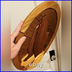 Praying Hands JESUS CHRIST Original Vintage Fine Art SOLID WOOD SCULPTURE Plaque