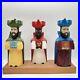 Puerto Rico Art Wood Carving Three Kings Tres Reyes Gerardo Santiago OOAK VTG