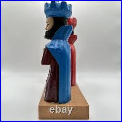 Puerto Rico Art Wood Carving Three Kings Tres Reyes Gerardo Santiago OOAK VTG