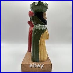 Puerto Rico Art Wood Carving Three Kings Tres Reyes Gerardo Santiago OOAK VTG