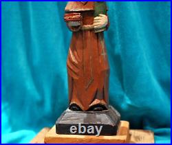 Puerto Rico Art vintage Santo de Palo wood carving of San Antonio de Padua