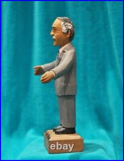 Puerto Rico Art vintage wood carving Gov. Luis A. Ferre by artesano Jose Negron