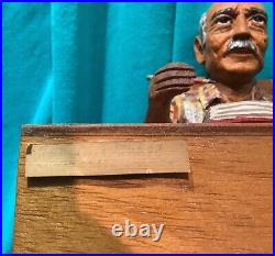 Puerto Rico Art vintage wood carving Gov. Luis Munoz Marin by Jose Negron