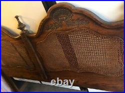 QUEEN SIZE SOLID OAK HEADBOARD Vintage with carving filigree design 62H x 57W