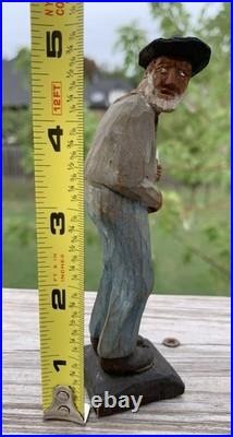RARE 5. VTG Ole the Hermit Wood Carvings Folk Art Olson Primitive Figurine Man