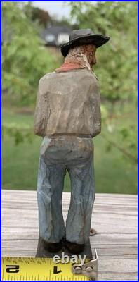 RARE 5. VTG Ole the Hermit Wood Carvings Folk Art Olson Primitive Figurine Man