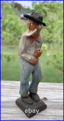 RARE 5. VTG Ole the Hermit Wood Carvings Folk Art Olson Primitive Figurine Man