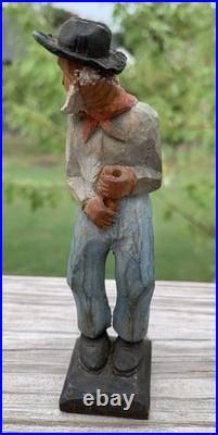 RARE 5. VTG Ole the Hermit Wood Carvings Folk Art Olson Primitive Figurine Man
