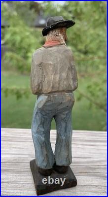 RARE 5. VTG Ole the Hermit Wood Carvings Folk Art Olson Primitive Figurine Man