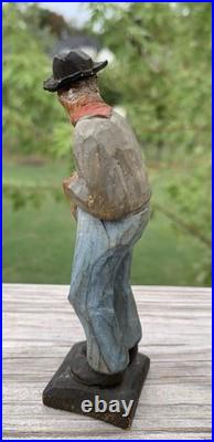 RARE 5. VTG Ole the Hermit Wood Carvings Folk Art Olson Primitive Figurine Man