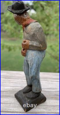 RARE 5. VTG Ole the Hermit Wood Carvings Folk Art Olson Primitive Figurine Man