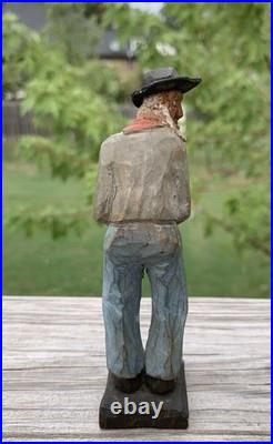 RARE 5. VTG Ole the Hermit Wood Carvings Folk Art Olson Primitive Figurine Man