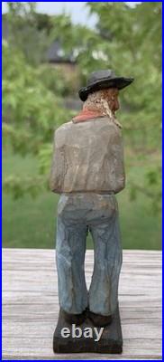RARE 5. VTG Ole the Hermit Wood Carvings Folk Art Olson Primitive Figurine Man