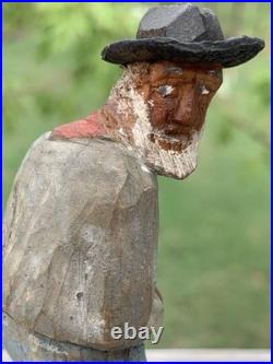 RARE 5. VTG Ole the Hermit Wood Carvings Folk Art Olson Primitive Figurine Man