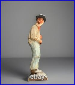 RARE 5. VTG Ole the Hermit Wood Carvings Folk Art Olson Primitive Figurine Man