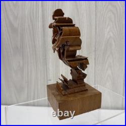 RARE Guillermo Kuhn Sanchez 3d Diver /Coral Art Wood Sculpture 91/100 Vintage