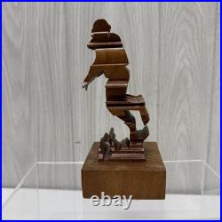 RARE Guillermo Kuhn Sanchez 3d Diver /Coral Art Wood Sculpture 91/100 Vintage