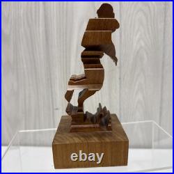 RARE Guillermo Kuhn Sanchez 3d Diver /Coral Art Wood Sculpture 91/100 Vintage