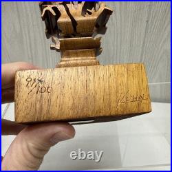 RARE Guillermo Kuhn Sanchez 3d Diver /Coral Art Wood Sculpture 91/100 Vintage