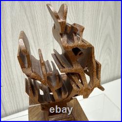 RARE Guillermo Kuhn Sanchez 3d Diver /Coral Art Wood Sculpture 91/100 Vintage