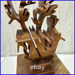 RARE Guillermo Kuhn Sanchez 3d Diver /Coral Art Wood Sculpture 91/100 Vintage