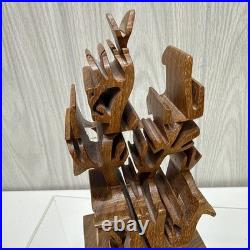 RARE Guillermo Kuhn Sanchez 3d Diver /Coral Art Wood Sculpture 91/100 Vintage