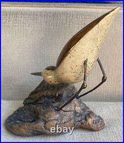 RARE Vintage 1971 Jack Francis Signed Shore Bird Carved Wood Figure Sculpture