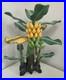 RARE? Vintage Bali Wood Hand-Carved Hand-Painted Banana Tree Sculpture Tropical