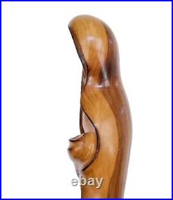 RARE Vintage DAN KARNER Circa 1930s-1940s Abstract Madonna & Child Wood Carving