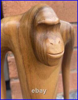 RARE Vintage Handmade Hagenauer Wood Gorilla Sculpture Mid Century Modern 50s
