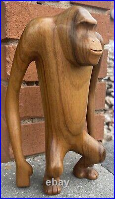 RARE Vintage Handmade Hagenauer Wood Gorilla Sculpture Mid Century Modern 50s