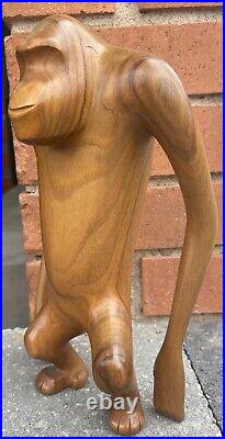 RARE Vintage Handmade Hagenauer Wood Gorilla Sculpture Mid Century Modern 50s