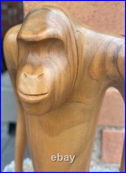 RARE Vintage Handmade Hagenauer Wood Gorilla Sculpture Mid Century Modern 50s