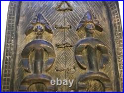 RARE Vintage IGBO TRIBE DOOR / WINDOW African Wood hand Carving 32 inches X 16