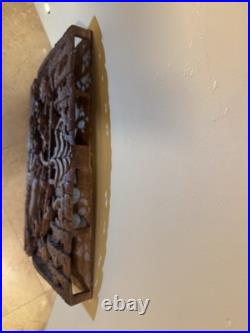 RARE Wood Carving Bali Balinese Vintage Antique Unique large 19.75 x 15.25 WOW