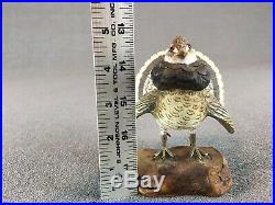 RUFFED GROUSE ORIGINAL WOOD CARVING hunting game bird duck decoy miniature