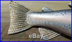 Rainbow trout wood carving fish wall mount MAC MCGANN
