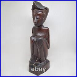 Rare 1940 Pita Maha Wooden Statue Art Deco Balinese Wood Sculpture Vintage