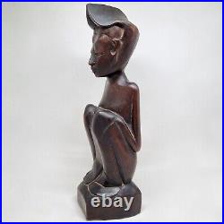 Rare 1940 Pita Maha Wooden Statue Art Deco Balinese Wood Sculpture Vintage