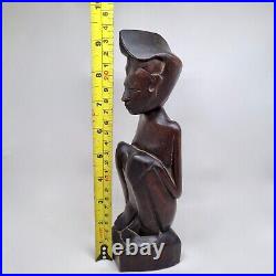 Rare 1940 Pita Maha Wooden Statue Art Deco Balinese Wood Sculpture Vintage