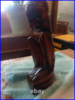 Rare 1950 Pita Maha Balinese Woman Sculpture Vintage Wooden Statue Fine Art