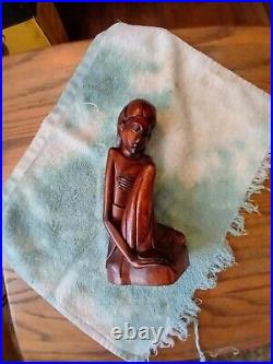 Rare 1950 Pita Maha Balinese Woman Sculpture Vintage Wooden Statue Fine Art