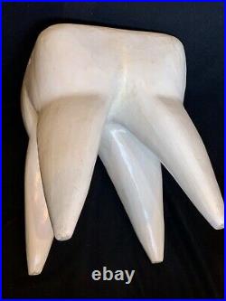 Rare Antique/Vintage Mid Century Modern Pop Art Molar Tooth Wood Table Sculpture