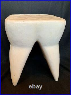 Rare Antique/Vintage Mid Century Modern Pop Art Molar Tooth Wood Table Sculpture