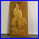 Rare Antique hand carving wood cubist wall hanging plaque portrait Stamped 1979