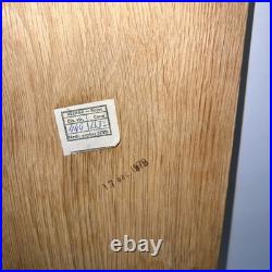 Rare Antique hand carving wood cubist wall hanging plaque portrait Stamped 1979