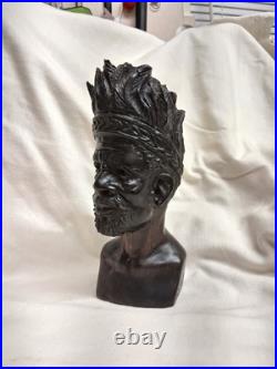 Rare Artwork Caleb Mhere African Sculpture Hand Carved Wood Tribal Hunter