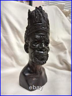 Rare Artwork Caleb Mhere African Sculpture Hand Carved Wood Tribal Hunter